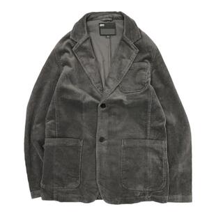 厚实灯芯绒西装纯棉水洗做旧日系复古简约宽松休闲便服西单外套男