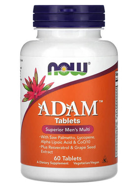 Now诺奥男士多维复合维生素矿物质ADAM成年男性锯棕榈番茄红素辅Q