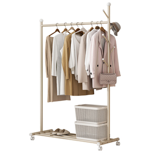 衣架落地卧室内小型移动衣架房间挂衣服架子衣帽架结实晾衣架折叠