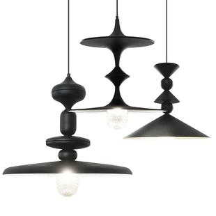 原创新款哑黑后现代艺术装饰时尚家居照明水晶灯简约低奢餐厅吊灯