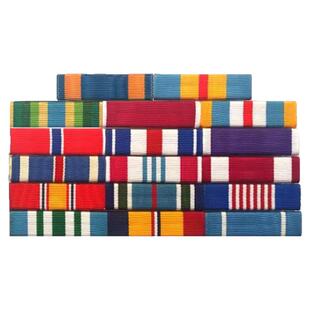 美国陆制服常服礼服胸前彩色布条胸章勋略章资质徽章资历架条