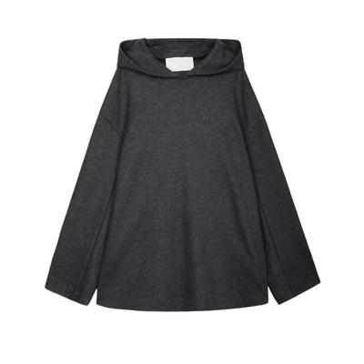 【LESSxSamuel】冬季绵羊毛简约休闲连帽套头卫衣2NA412500