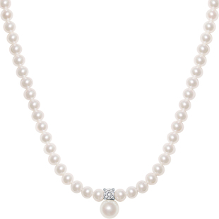 周六福淡水珍珠项链女S925银链坠高级感时尚优雅送女友新年礼物