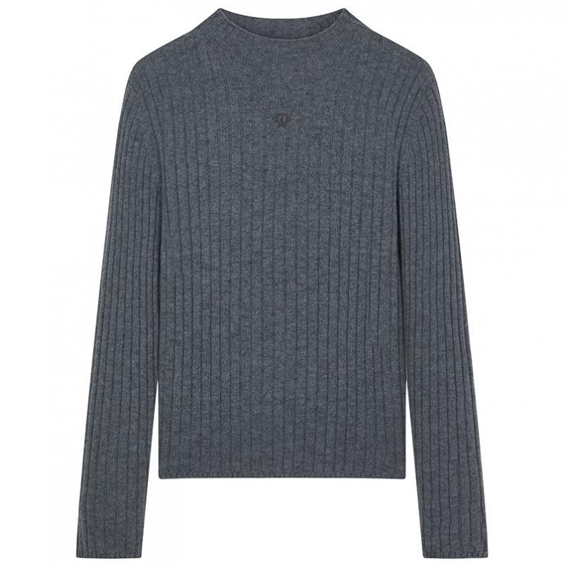 TeenieWeenie小熊女装毛针织衫2025秋季新款时尚优雅气质中领毛衣