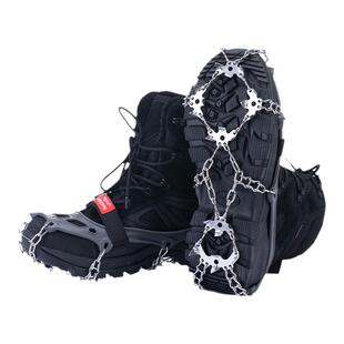 挪客户外冰爪防滑鞋套雪地徒步登山装备不锈钢鞋底钉链防滑雪爪