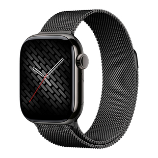 适用苹果s11手表表带applewatch金属高级感s10磁吸编织钢带ultra3运动新款米兰尼斯iwatch非原装轻奢男款夏天