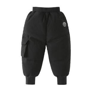 男童冬季羽绒裤大童加绒加厚长裤宝宝冬款休闲裤帅气儿童冬装裤子