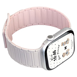 【张婧仪同款】适用苹果手表S11硅胶磁吸表带iWatchS10新款S9腕带运动S8女款男Ultra3高级感SE2男series秋冬