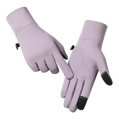 跑步手套男女弹力薄款骑行秋冬季加绒防滑防风暖开车内胆运动手套