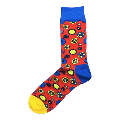 happysocks马年男士潮中筒红袜子