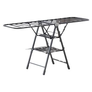 折叠晾衣架落地室内家用阳台铝合金婴儿凉衣架杆晒被子神器晒衣架