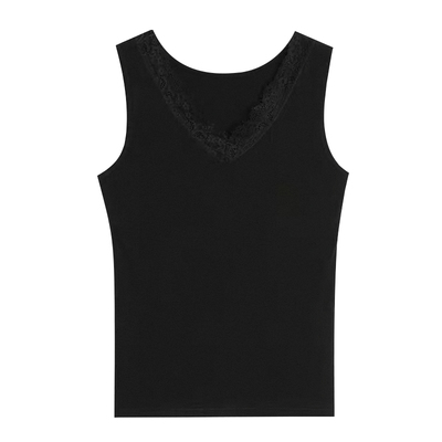 VIVICATHY2025夏季芭蕾风蕾丝花边白色吊带背心女带胸垫内搭上衣