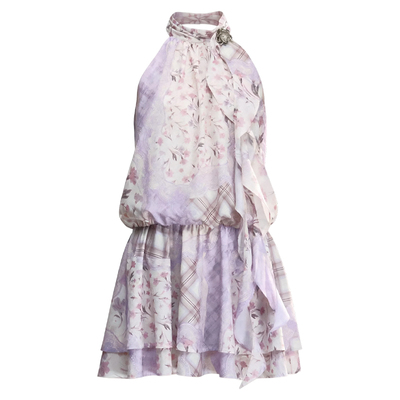 FragileHeart浪漫碎花挂脖连衣裙