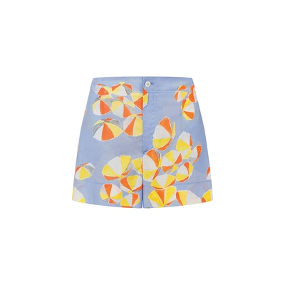 M05CH1N0 JEANS  女士泽西风满印雨伞印花短裤