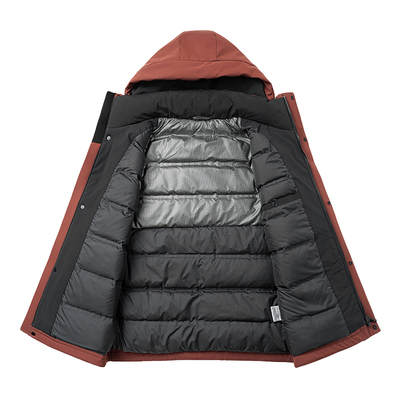 康博工装连帽90鸭绒羽绒服