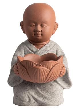 陶瓷香薰烛台座禅意家用桌面摆件