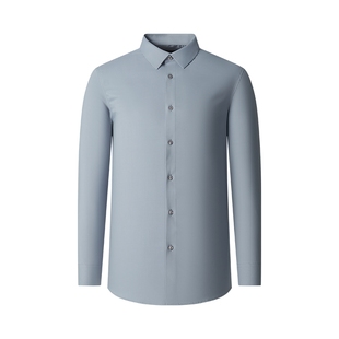 杉杉衬衫男士长袖结婚衬衣2025春秋季新款中年商务休闲白衬衣黑色