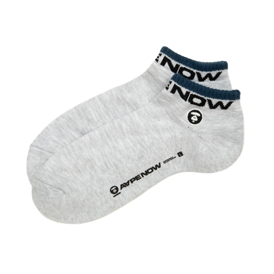 Aape猿人刺绣字母提花潮流短袜