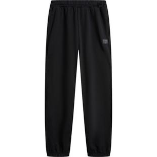 李宁卫裤男子休闲裤时尚宽松裤子柔软厚款针织束脚裤运动长裤男款