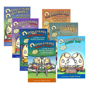 Noodleheads Nightmares See the Future Find Something Fishy 傻瓜面条头兄弟 儿童搞笑全彩漫画 课外读物 英文原版进口图书