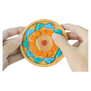 diy马赛克杯垫暖场团建节庆手工制作儿童材料包研学课堂亲子活动