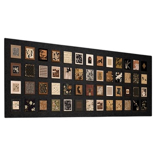 黑色毛毡板高级感客厅照片墙展示板相片拍立得羊毛粘墙贴背景板免打孔不伤墙软木板家庭相册墙创意装饰留言板