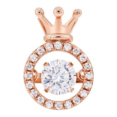 Flourishan钻石项链S925银14k金