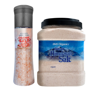 蔬事喜马拉雅玫瑰盐海盐粉盐粗盐进口细盐2300g研磨390g