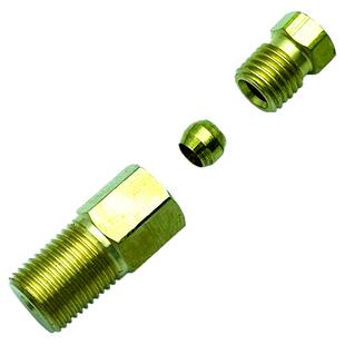 油路分配器铜接头内卡直通油嘴接头机床润滑油管PD直通螺纹接头