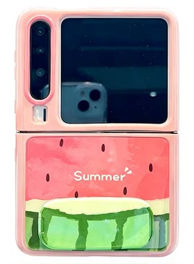 小清新夏天西瓜适用华为purax手机壳新品高级感p50pocket网红爆款折叠手机壳pocket2硅胶防摔外壳保护套女生