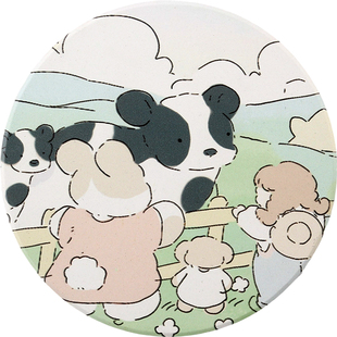 蓝莲花陶瓷吸水杯垫隔热速干耐高温防烫高颜值家用办公室桌面垫子