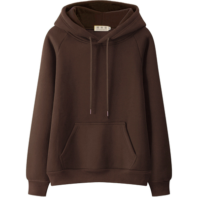 班米曼纯色加绒卫衣新款洋气