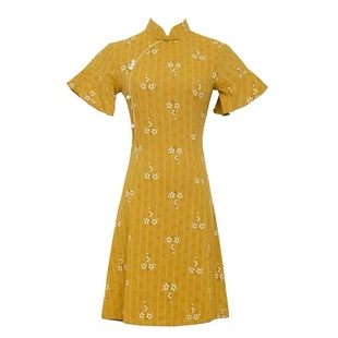 裁剪纸样740新款女夏改良旗袍连衣裙DIY1:1女装打版服装剪裁图纸