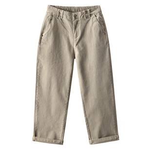 高腰休闲裤牛仔裤女2026年新款春秋款半松紧腰宽松直筒裤子弹力