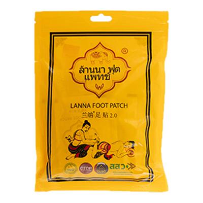 港版泰国Lanna兰纳祛湿排毒足贴祛寒10片助睡眠舒缓疲劳足贴脚贴