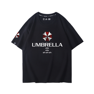 生化危机4安布雷拉保护伞公司游戏周边短袖男生COS服夏天衣服半袖