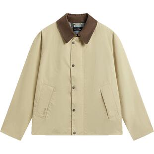 李宁外套女2026春季新品休闲宽松复古翻领撞色巴恩风夹克运动服