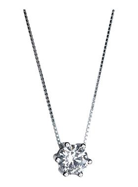 小舍得宋佳同款项链2022年新款纯银925六爪单钻项链韩国INS简约风