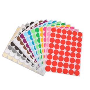 包邮蓝马彩色圆点不干胶 圆点标签纸 圆形不干胶贴纸 口取纸 标记贴纸