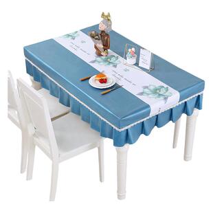 防水桌布防滑防油免洗长方形台布简约四季通用茶几桌罩套家用新款