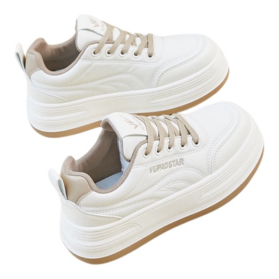 2025秋冬季新款厚底小白鞋