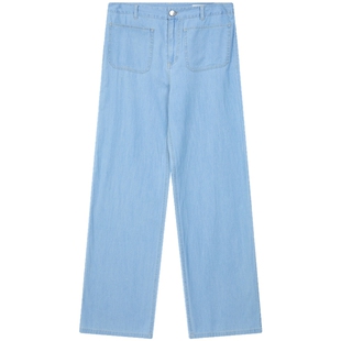 【新品】BEANPOLE 滨波 2026年夏季女士休闲日常纯棉仿牛仔直筒裤