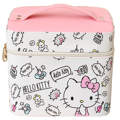 可爱卡通少女心韩国方形化妆包