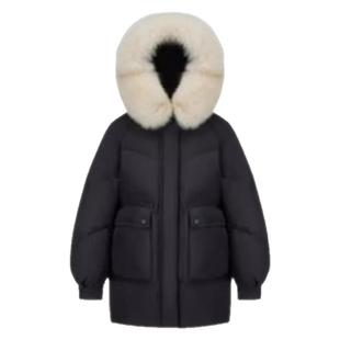 雪中飞大狐狸毛领羽绒服2025秋冬时尚大学生百搭可脱卸帽短款外套
