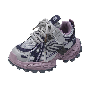 新款女童鞋子老爹鞋爆款2026春季新款儿童跑步运动鞋双网中大童鞋