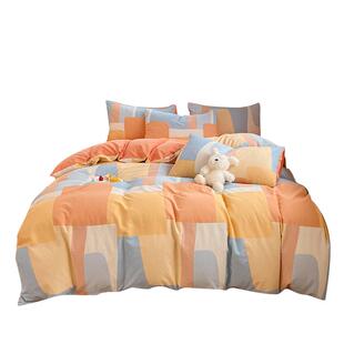 A类高端纯棉磨毛四件套加厚全棉被套床单床笠秋冬保暖床品三件套4