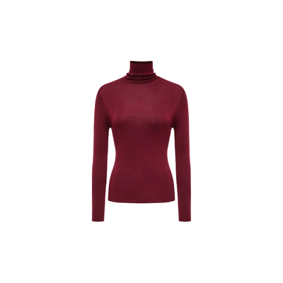 HUI卉绵羊毛多色高领/立领打底衫