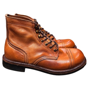 英伦风水洗头层牛皮8111手工装马丁靴男鞋美式复古机车伞兵靴真皮