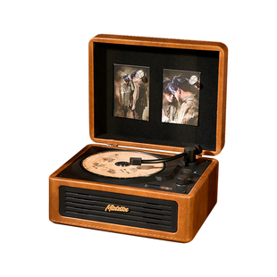 Middix麦迪克复古棕cd机蓝牙音响光碟唱片机i企业商务生日礼物