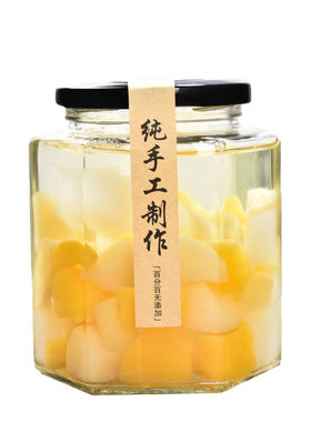 六角食品玻璃腐乳空瓶子密封罐